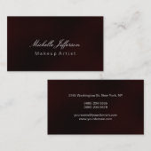 Red Makeup Artist Professional Visitekaartje (Voorkant / Achterkant)