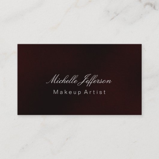 Red Makeup Artist Professional Visitekaartje (Voorkant)
