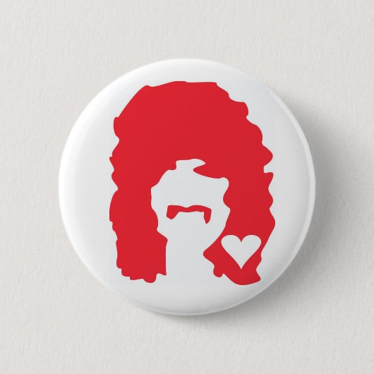 Red Man Love Ronde Button 5,7 Cm (Voorkant)