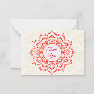 Red Mandala bedankkaart Notitiekaartje