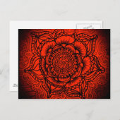 Red Mandala Briefkaart (Voorkant / Achterkant)