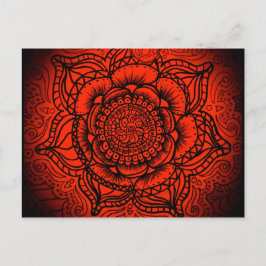 Red Mandala Briefkaart