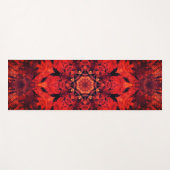 Red Mandala Flower Yogamat (Voorkant (horizontaal))
