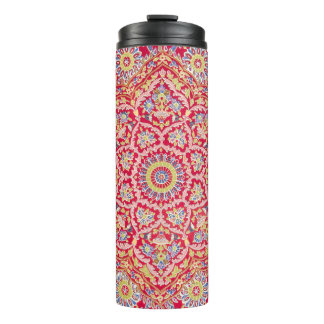 Red Mandala Indiase kunst Boho Thermosbeker