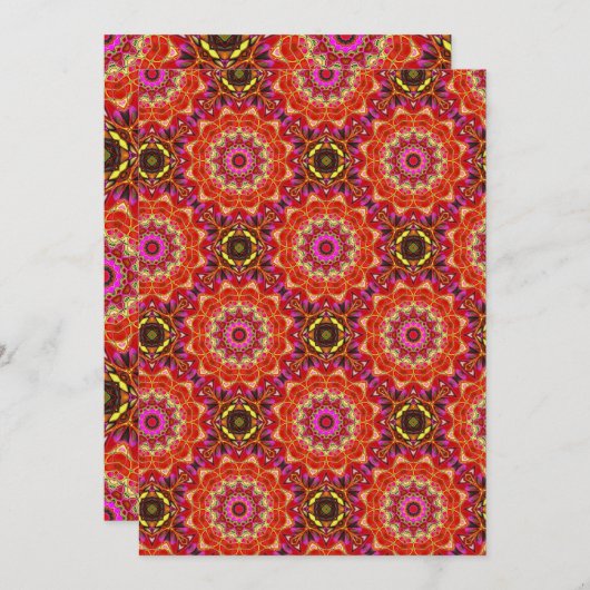 Red MANDALA  Kaart (Voorkant / Achterkant)