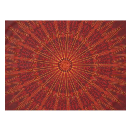 Red Mandala Tafelkleed (Voorkant (Horizontaal))