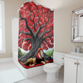 Red Maned Lion Douchegordijn (In situ)