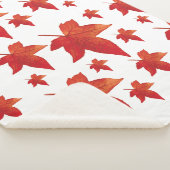 Red Maple Autumn Leaves Sherpa Deken (3/4)