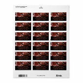 Red Maple Branches Autumn Colors Etiket (Full Sheet)