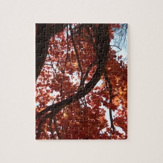 Red Maple Branches Autumn Colors Legpuzzel (Verticaal)
