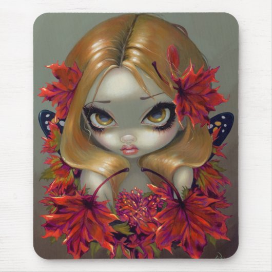 "Red Maple Fairy" Mousepad Muismat (Voorkant)