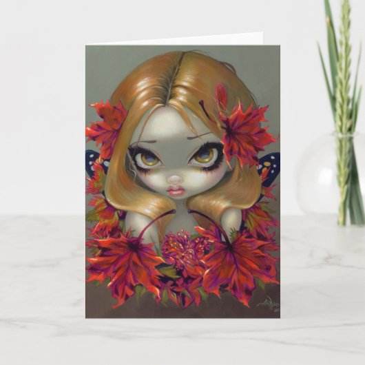 "Red Maple Fairy" Wenskaart Kaart (Voorkant)