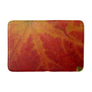 Red Maple Leaf Abstracte Autumn Natuur Fotografie Badmat
