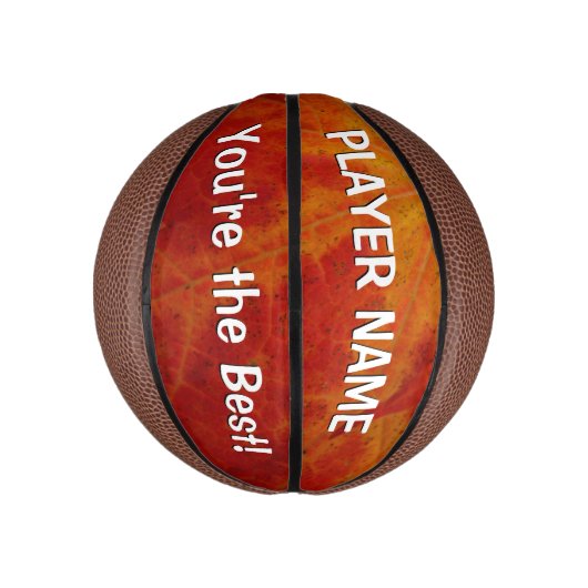 Red Maple Leaf Abstracte Autumn Natuur Fotografie Basketbal (Verticaal)