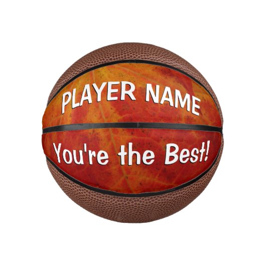 Red Maple Leaf Abstracte Autumn Natuur Fotografie Basketbal (Voorkant)