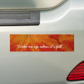 Red Maple Leaf Abstracte Autumn Natuur Fotografie Bumpersticker (Op auto)