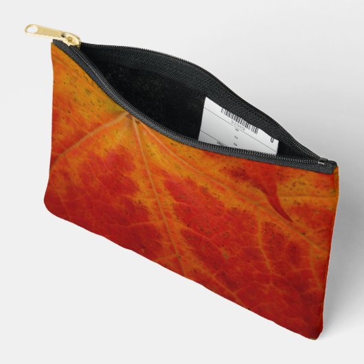 Red Maple Leaf Abstracte Autumn Natuur Fotografie Etui (Open)