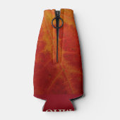 Red Maple Leaf Abstracte Autumn Natuur Fotografie Flesjeskoeler (Achterkant)