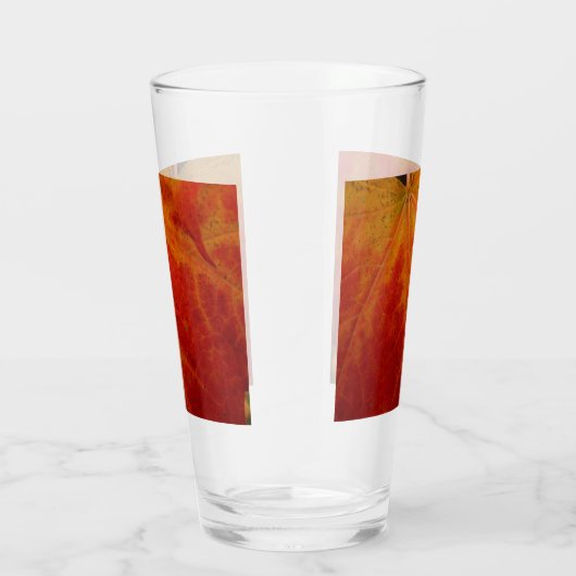 Red Maple Leaf Abstracte Autumn Natuur Fotografie Glas (Rechts)