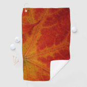 Red Maple Leaf Abstracte Autumn Natuur Fotografie Golfhanddoek (Insitu)