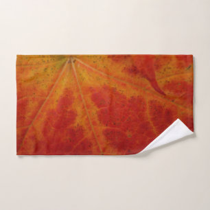 Red Maple Leaf Abstracte Autumn Natuur Fotografie Handdoek
