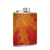 Red Maple Leaf Abstracte Autumn Natuur Fotografie Heupfles (Rechts)