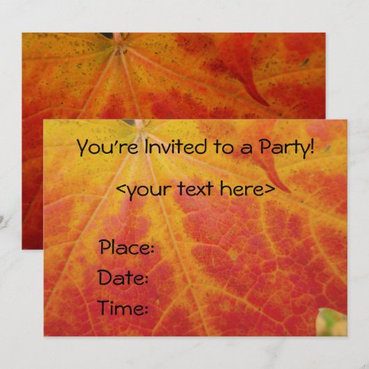 Red Maple Leaf Abstracte Autumn Natuur Fotografie Kaart (Voorkant / Achterkant)