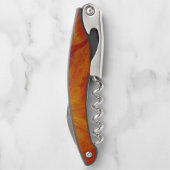 Red Maple Leaf Abstracte Autumn Natuur Fotografie Kurkentrekker (Achterkant)