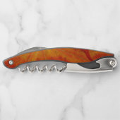 Red Maple Leaf Abstracte Autumn Natuur Fotografie Kurkentrekker (Achterkant)