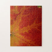 Red Maple Leaf Abstracte Autumn Natuur Fotografie Legpuzzel (Verticaal)