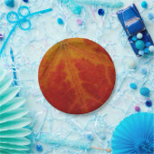 Red Maple Leaf Abstracte Autumn Natuur Fotografie Papieren Bordje (Feest)