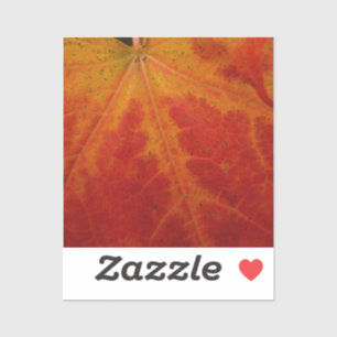Red Maple Leaf Abstracte Autumn Natuur Fotografie Sticker