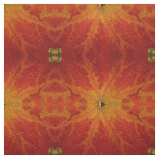 Red Maple Leaf Abstracte Autumn Natuur Fotografie Stof (Swatch)