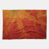 Red Maple Leaf Abstracte Autumn Natuur Fotografie Theedoek (Horizontaal)