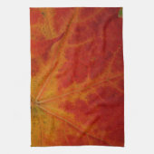 Red Maple Leaf Abstracte Autumn Natuur Fotografie Theedoek (Verticaal)