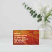 Red Maple Leaf Abstracte Autumn Natuur Fotografie Visitekaartje (Staand voorkant)