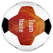 Red Maple Leaf Abstracte najaar Natuur Voetbal (Gedraaid)