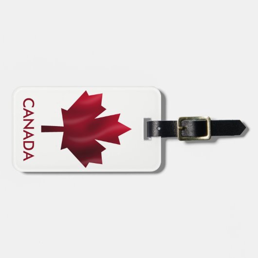 Red Maple Leaf Bagagelabel (Voorkant horizontaal)