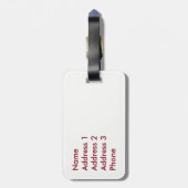 Red Maple Leaf Bagagelabel (Achterkant verticaal)