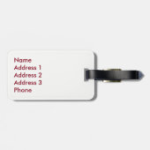 Red Maple Leaf Bagagelabel (Achterkant horizontaal)