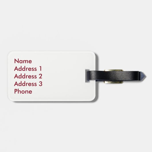 Red Maple Leaf Bagagelabel (Achterkant horizontaal)