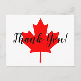 Red Maple Leaf Bedankt Briefkaart