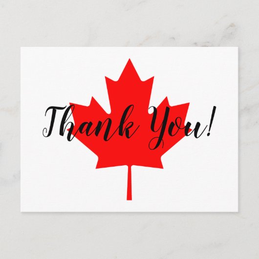 Red Maple Leaf Bedankt Briefkaart (Voorkant)