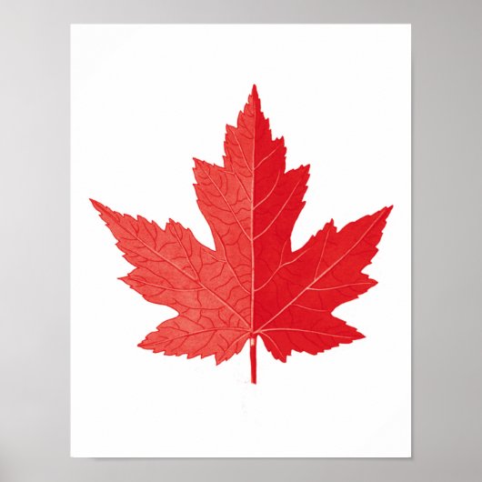 Red Maple leaf Canada Day art print no.11 (Voorkant)