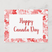Red Maple Leaf Canada Happy Canada Day Briefkaart (Voorkant)