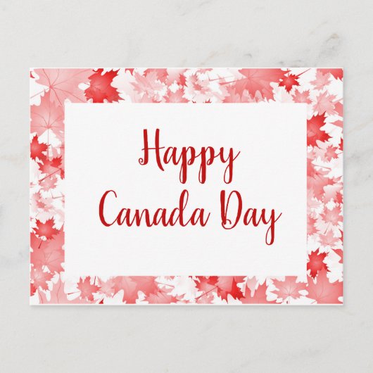 Red Maple Leaf Canada Happy Canada Day Briefkaart (Voorkant)