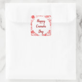 Red Maple Leaf Canada Symbol Emblem Flag Logo Vierkante Sticker (Tas)