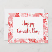 Red Maple Leaf Canada Symbol Happy Canada Day Kaart (Voorkant)