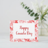 Red Maple Leaf Canada Symbol Happy Canada Day Kaart (Staand voorkant)