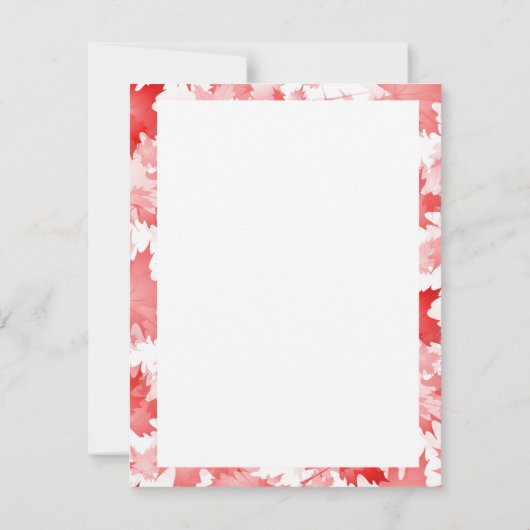 Red Maple Leaf Canada Symbol Happy Canada Day Kaart (Achterkant)